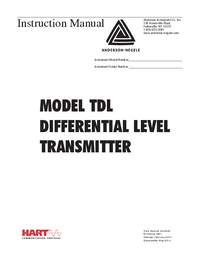 Thumbnail of document Manual - TDL Sanitary Differential Level Transmitter